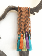Load image into Gallery viewer, Rudraksha Meditation Mala Necklace - Green