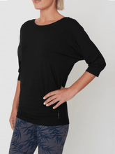 Load image into Gallery viewer, Be Grace Batwing Top - Black