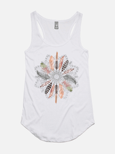Load image into Gallery viewer, Feather Mandala Singlet - Organic Cotton Bamboo