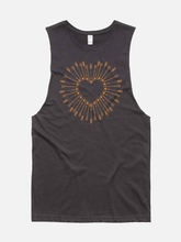 Load image into Gallery viewer, Shot to the Heart Tank - Organic Cotton Bamboo