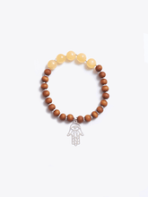 Load image into Gallery viewer, Healing Intentions Ambronite and Sandalwood Solar Plexus Chakra Bracelet