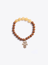 Load image into Gallery viewer, Healing Intentions Ambronite and Sandalwood Solar Plexus Chakra Bracelet
