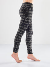 Load image into Gallery viewer, Bhaktified Organic Yoga Leggings - Urban Black/Shanti