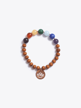 Load image into Gallery viewer, Healing Intentions 7 Gemstone and Sandalwood Chakra Bracelet