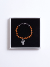 Load image into Gallery viewer, Healing Intentions Amethyst and Sandalwood Crown Chakra Bracelet