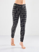 Load image into Gallery viewer, Bhaktified Organic Yoga Leggings - Urban Black/Shanti