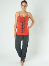 Load image into Gallery viewer, Kali Yoga Tank - Red With Olive Print