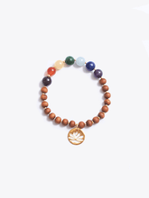 Load image into Gallery viewer, Healing Intentions 7 Gemstone and Sandalwood Chakra Bracelet
