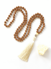 Load image into Gallery viewer, Rudraksha Meditation Mala Necklace - Yellow
