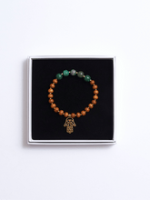 Load image into Gallery viewer, Healing Intentions Green African Jade and Sandalwood Heart Chakra Bracelet