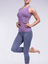 Load image into Gallery viewer, Racerback Yoga Tank - Bright Violet Melee