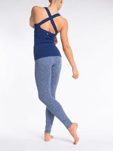 Load image into Gallery viewer, Slimfit Yoga Legging - Patriot Blue Melee