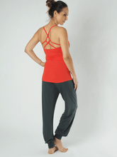 Load image into Gallery viewer, Kali Yoga Tank - Red With Olive Print