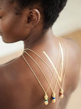Load image into Gallery viewer, The Mirror of Transcendence - Gold &amp; Malachite Gemstone Necklace