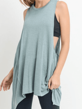 Load image into Gallery viewer, Low Tide Flowy Tank Top Aqua Bay Blue