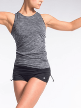 Load image into Gallery viewer, Racerback Yoga Tank - Black Melee