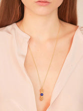 Load image into Gallery viewer, The Eternity of Wisdom - Gold &amp; Lapis Lazuli Gemstone Necklace