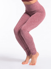 Load image into Gallery viewer, Slimfit Yoga Legging - Maroon Red Melee