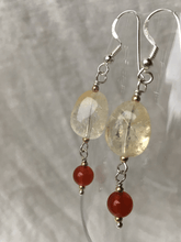 Load image into Gallery viewer, Drops of Success Gemstone Silver Earrings