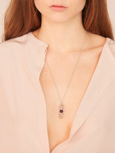 Load image into Gallery viewer, The Serenity of Harmony - White Gold &amp; Amethyst Gemstone Necklace
