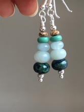 Load image into Gallery viewer, No Worries Gemstone Silver Earrings