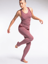 Load image into Gallery viewer, Slimfit Yoga Legging - Maroon Red Melee