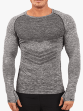 Load image into Gallery viewer, Plateau Grey Marl Long Sleeve Yoga Top