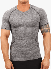 Load image into Gallery viewer, Gradient Grey Marl Yoga Tee