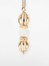 Load image into Gallery viewer, The Light of Compassion - Gold &amp; Moonstone Gemstone Necklace