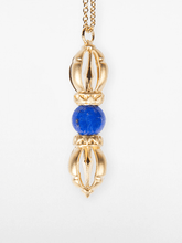 Load image into Gallery viewer, The Eternity of Wisdom - Gold &amp; Lapis Lazuli Gemstone Necklace