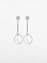 Load image into Gallery viewer, Luna &amp; Star Drop Earrings - Silver
