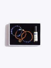 Load image into Gallery viewer, Insight &amp; Intuition Chakra Bracelet Stack &amp; Essential Oil Gift Box