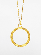 Load image into Gallery viewer, Ganesha Mantra with Loop Pendant - Gold