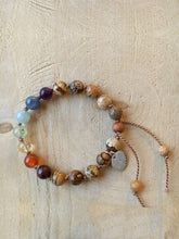 Load image into Gallery viewer, Chakra Balancing Mala Bracelet on Silk