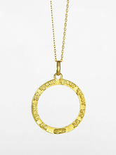 Load image into Gallery viewer, Maha Mantra with Loop Pendant - Gold
