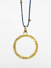Load image into Gallery viewer, Lakshmi Beej Mantra with Loop Pendant - Gold