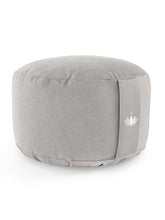 Load image into Gallery viewer, Meditation Cushion "Lotus" LARGE (ht: 20 cm) - Light Grey