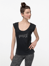 Load image into Gallery viewer, Organic Yoga Tee Free Spirit - Urban Black