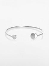 Load image into Gallery viewer, Waxing Moon Cuff Bangle - Silver