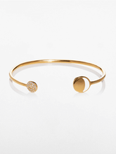Load image into Gallery viewer, Waxing Moon Cuff Bangle - Gold