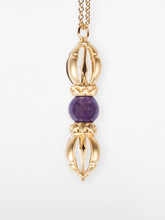 Load image into Gallery viewer, The Serenity of Harmony - Gold &amp; Amethyst Gemstone Necklace