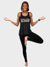 Load image into Gallery viewer, Down Dog Billionaire Flowy Racerback Yoga Tank - Golden Bling