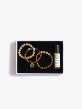 Load image into Gallery viewer, Courage &amp; Positivity Chakra Bracelet Stack &amp; Essential Oils Gift Box