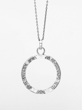 Load image into Gallery viewer, Ganesha Mantra with Loop Pendant - Silver