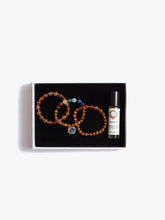 Load image into Gallery viewer, Creativity &amp; Passion Chakra Bracelet Stack &amp; Essential Oils Gift Box