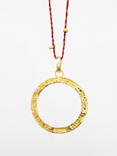 Load image into Gallery viewer, Shiva Mantra with Loop Pendant - Gold