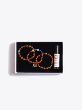 Load image into Gallery viewer, Creativity &amp; Passion Chakra Bracelet Stack &amp; Essential Oils Gift Box