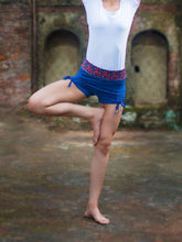 Load image into Gallery viewer, Warm Chakra Yoga Shorts Blue