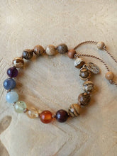 Load image into Gallery viewer, Chakra Balancing Mala Bracelet on Silk