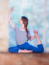Load image into Gallery viewer, Chakra Energy Yoga Tee Blue